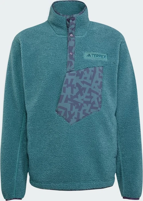 adidas Terrex Xploric High Pile Fleece Pullover preloved teal (Herren)