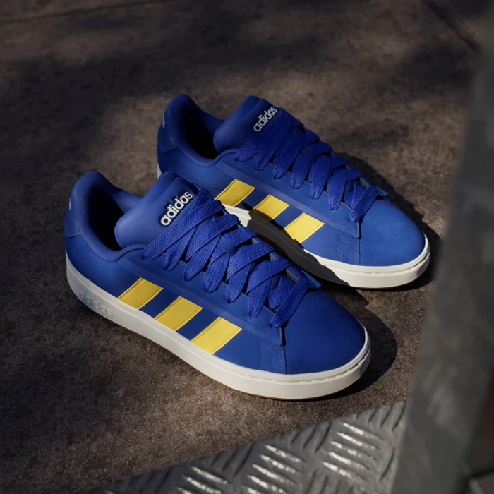 adidas Grand Court Alpha semi lucid blue/utility yellow/off white