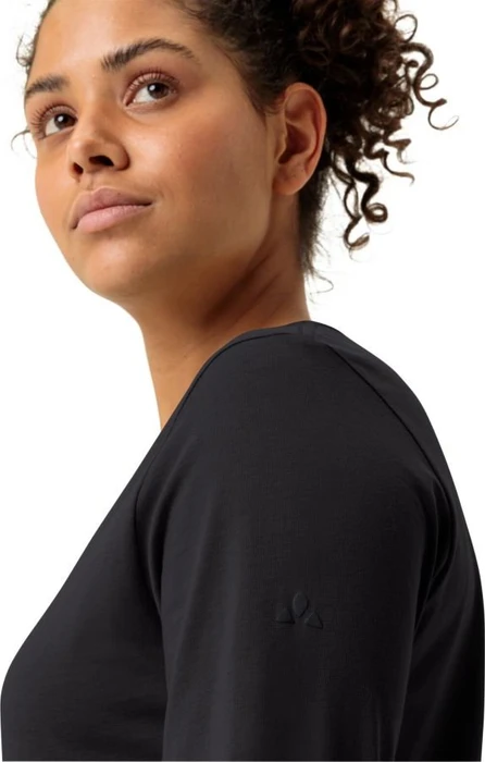 Vaude Logo Shirt langarm schwarz (Damen)
