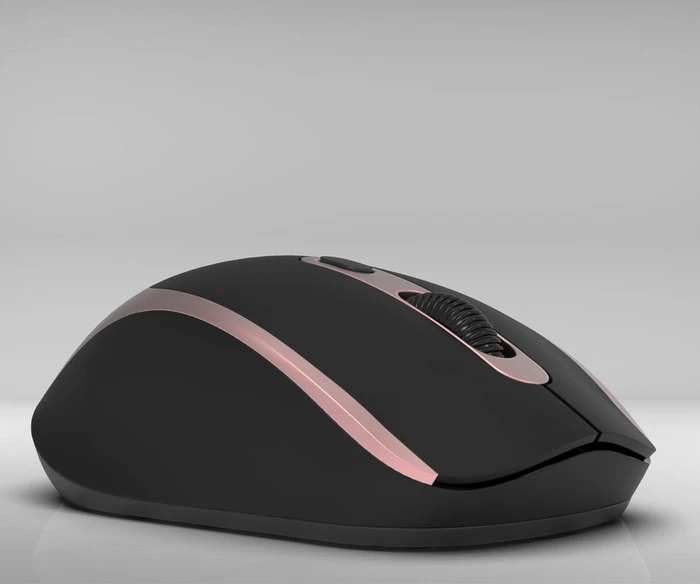 Inca IWM-211RG Silent Wireless Mouse schwarz/rosegold, USB