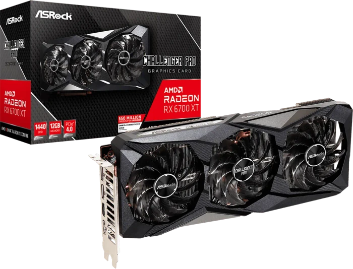 ASRock Radeon RX 6700 XT Challenger Pro, RX6700XT CLP 12G, 12GB GDDR6, HDMI, 3x DP