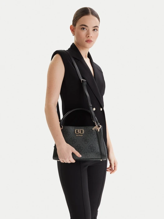 Guess Karnilla Logo Handtasche coal logo