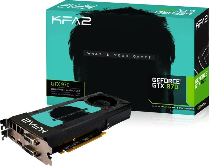KFA2 GeForce GTX 970 [Black PCB], 4GB GDDR5, 2x DVI, HDMI, DP