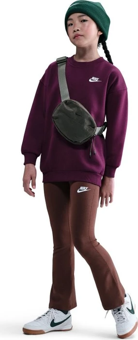 Nike Sportswear Club Fleece Oversize Sweatshirt bordeaux/white (Junior)