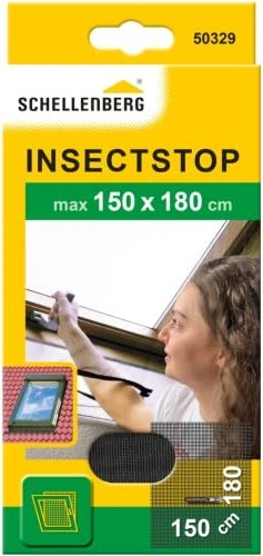 Schellenberg Insect Stop Fliegengitter für Dachfenster mit Reißverschluss 150x180cm anthrazit