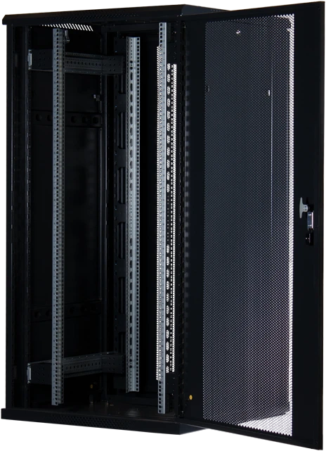 Rockstable 19" Serverschrank 32HE, Gitternetztür, IP2X, schwarz, 800mm tief
