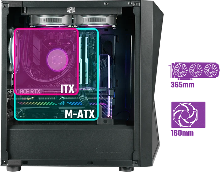Cooler Master CMP 320L, schwarz, Glasfenster