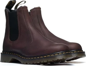 Dr. Martens 2976 Faux Fur Lined Grizzly Leather Chelsea Boots dark brown