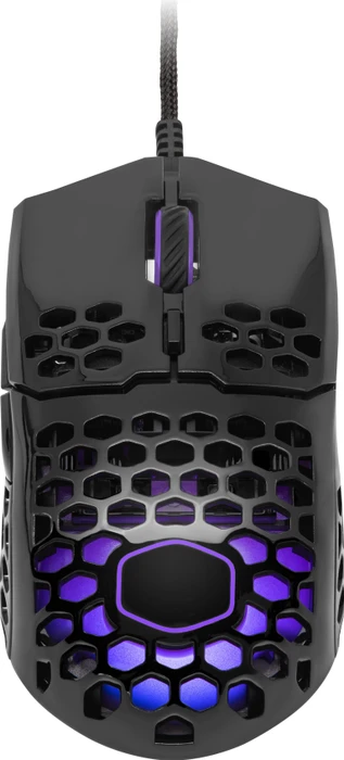 Cooler Master MasterMouse MM711 RGB Gaming Maus schwarz glänzend, USB