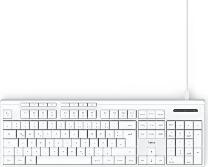 Hama CK-200 USB-Tastatur, weiß, USB, DE