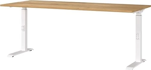 Germania 7912-242 Schreibtisch 180x80cm Eiche/weiß