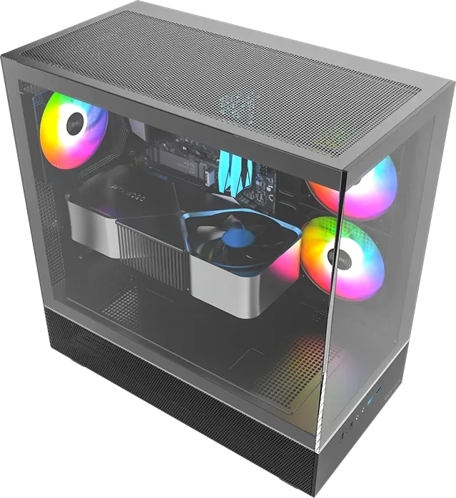 Montech XR, schwarz, Glasfenster