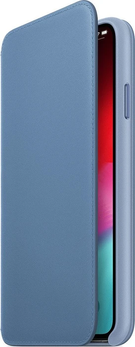 Apple Leder Folio Case für iPhone XS Max kornblumenblau