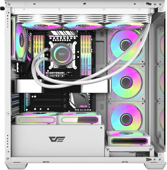 DarkFlash DS900W White, Glasfenster