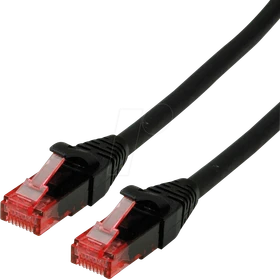Roline / Secomp GHMT Patchkabel, Cat6, U/UTP, RJ-45/RJ-45, 5m, schwarz