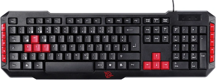 Vivanco IT-KB G2 Gaming Keyboard, schwarz/rot, USB, DE