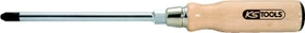KS Tools ERGOTORQUE WOOD Pozidriv Schraubendreher, PZ4x200mm