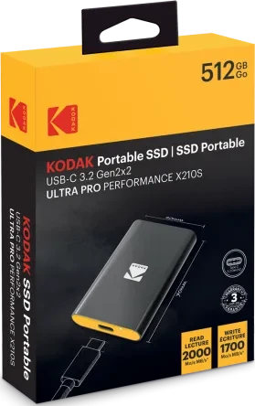 Kodak X210S, 512GB, USB-C 3.2