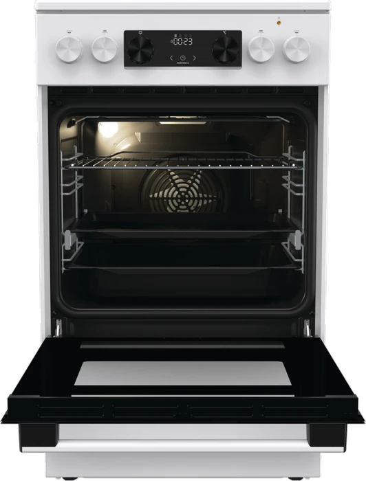 Gorenje GECS5C70WA Elektroherd mit Glaskeramik-Kochfeld