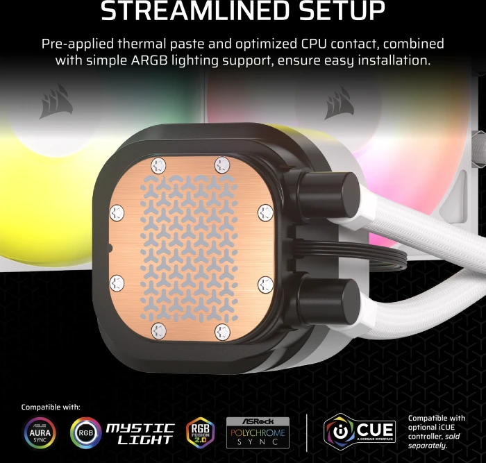 Corsair Nautilus 240 RS ARGB, weiß