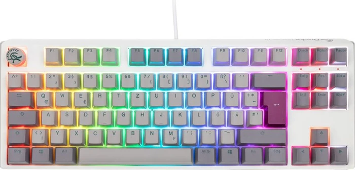 Ducky One 3 TKL, Mist Grey, PBT, LEDs RGB, MX RGB ERGO CLEAR, USB, DE