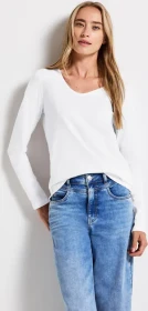 Street One Unifarbe Sweatshirt weiß (Damen)