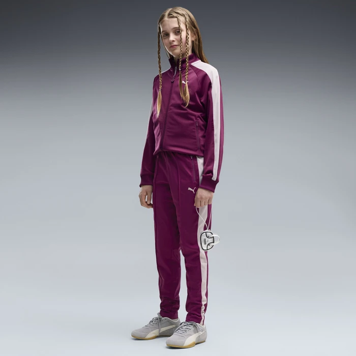 Puma T7 Always On Slim Trainingshose lang fuchsia glow (Junior)