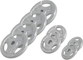 Gorilla Sports Hantelscheiben Gusseisen Gripper Set 27.5kg