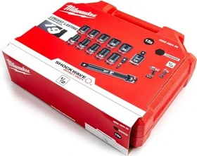 Milwaukee Shockwave 1/2" Impact Socket Set STD Steckschlüsselsatz inkl. Koffer, 13-tlg.