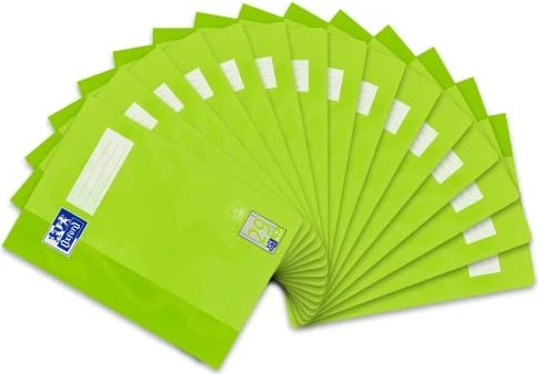 Oxford Schulheft, A4, Lineatur 29, hellgrün, 16 Blatt, 15er-Pack