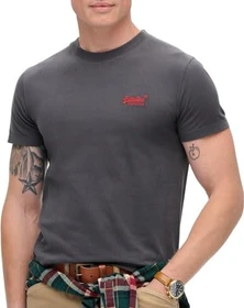 Superdry Organic Cotton Essential Logo T-Shirt kurzarm graphite black (Herren)