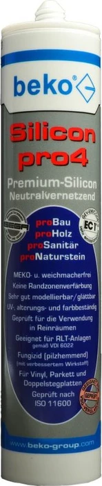 beko Silikon pro4 Premium Universal Silikonkleber grautransparent, 310ml