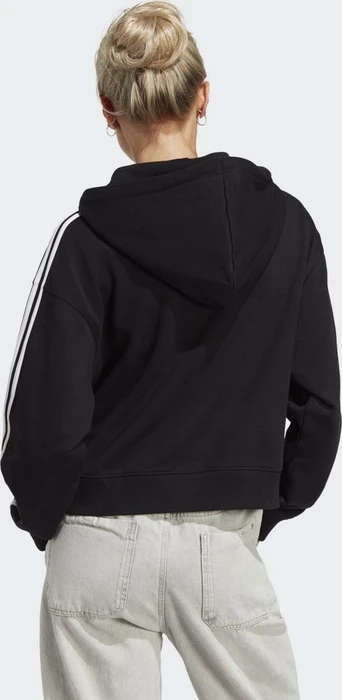 adidas Essentials 3-Streifen French Terry Bomber Hoodie schwarz/weiß (Damen)