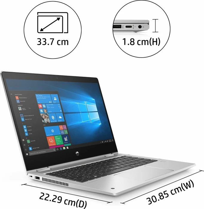 HP ProBook x360 435 G7, Pike Silver, Ryzen 7 4700U, 16GB RAM, 512GB SSD, DE