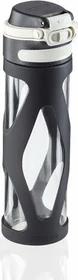 Leifheit Glasflasche Flip Trinkflasche 600ml schwarz