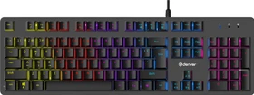 Denver GKK-330DE Mechanical Gaming Keyboard, LEDs RGB, USB, DE