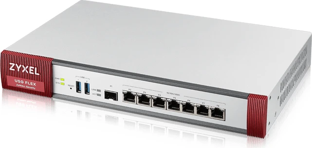 Zyxel ZyWALL USG FLEX 500 UTM Rackmount Firewall, 7x RJ-45, 1x SFP, Service Bundle, 1 Jahr