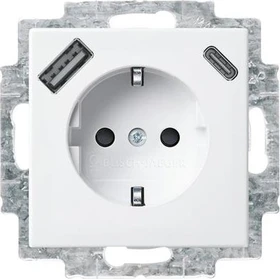 Busch-Jaeger Busch-Balance SI SCHUKO USB-Steckdose Safety+, alpinweiß
