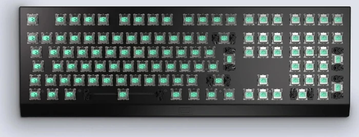 Wooting Two HE, Barebone Tastatur + HE Switch Set (Lekker Linear60), ohne Tastenkappen, schwarz, ISO