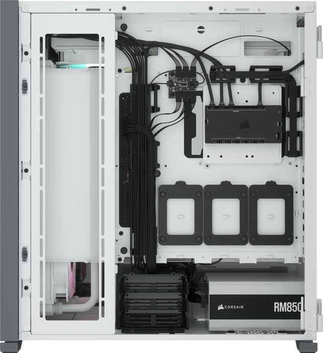Corsair iCue 7000X RGB, weiß, Glasfenster