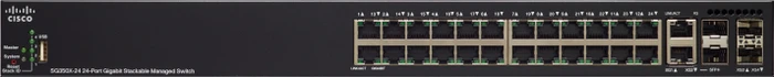 Cisco SG350X Rackmount Gigabit Managed Switch, 24x RJ-45, 2x SFP+, 2x RJ-45/SFP+, 382W UPoE