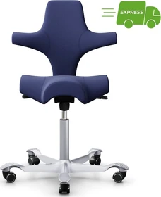 HAG Capisco 8106 Xtreme Sattelstuhl, marineblau, Gestell silber