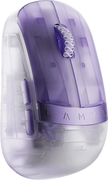 Lamzu Orcus 8K Wireless Gaming Mouse violett/weiß, USB