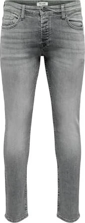 ONLY & SONS Slim Low Loom Jeans grey denim (Herren)