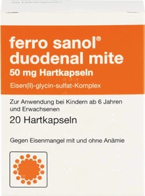 Ferro Sanol duo mite 50mg magensaftresistente Hartkapseln, 20 Stück