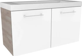 Fackelmann Lima Waschtisch-Unterschrank 80cm Esche grau/weiß