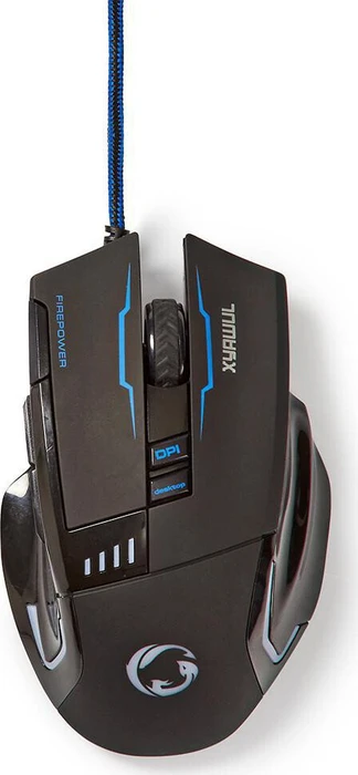 Nedis Xyawul Gaming Mouse, schwarz, USB