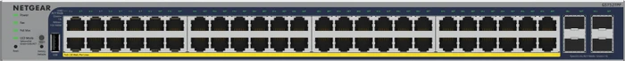 Netgear ProSAFE GS700 Rackmount Gigabit Smart Switch, 48x RJ-45, 4x SFP, 760W PoE+