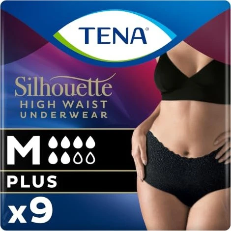 Tena Silhouette Noir Pants Plus Schutzhose Größe M, 9 Stück