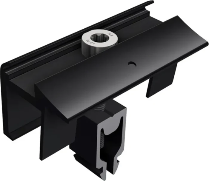 SL Rack Endklemme ohne Erdung schwarz eloxiert